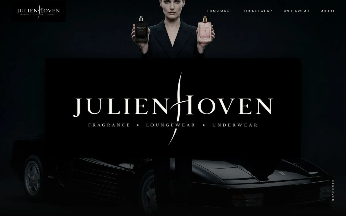 Julien Hoven – Ansicht der Startseite